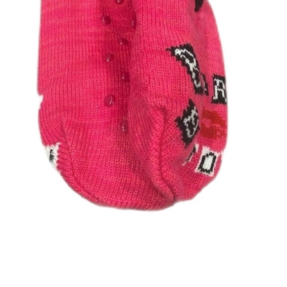 Mean girls hot pink fuzzy women sock slippers Snuggle Toes Burn Book - Picture 2 of 6